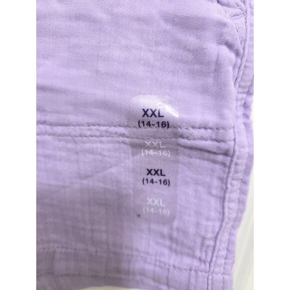 NWT Gap Kids Lavender Pull-On Shorts XXL 14-16 Cotton Blend Elastic Waistband - Picture 4 of 7